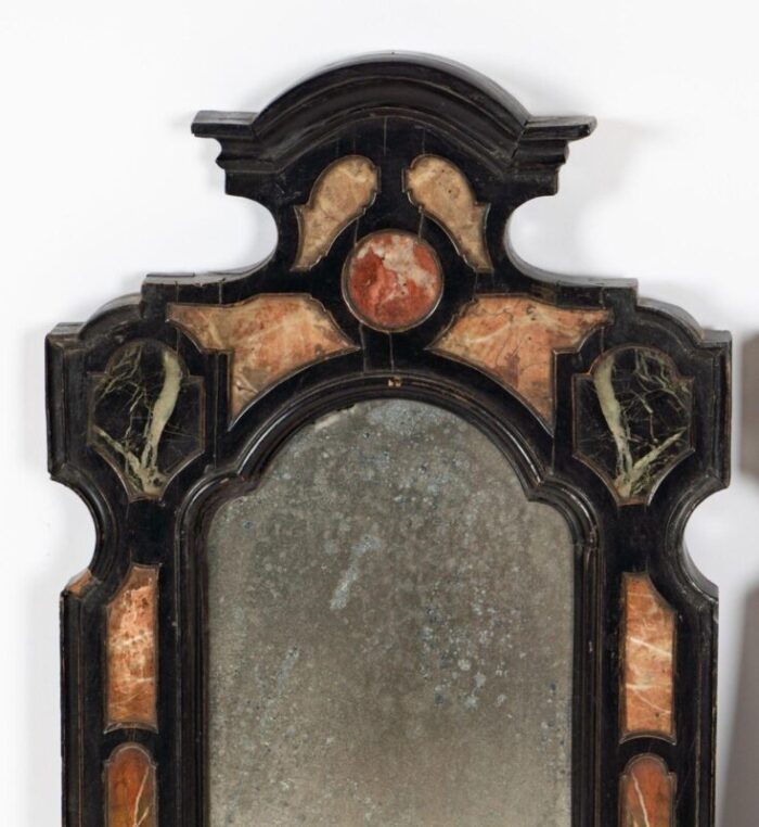 pair of italian late 19th century marble inset mirrors 7257