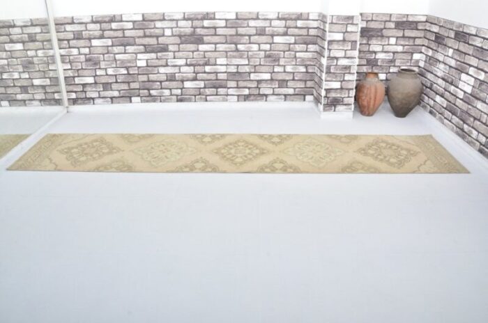 pastel hand knotted hallway kitchen runner rug 1