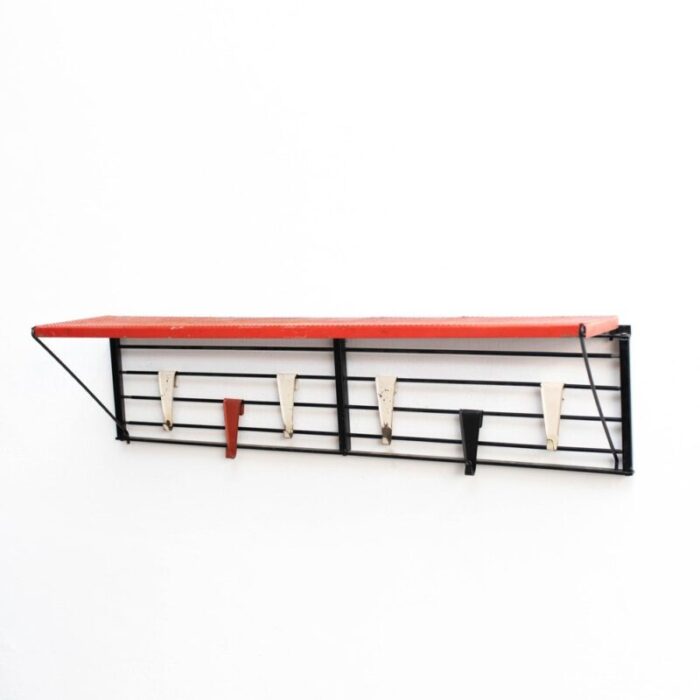 pilastro coat rack in metal by tjerk reijenga 1950s 12