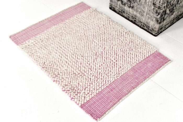 pink kilim pompom in wool 4194