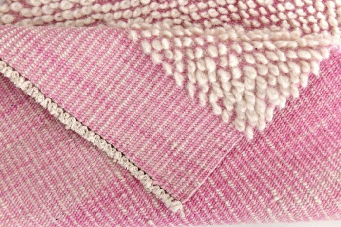 pink kilim pompom in wool 7195