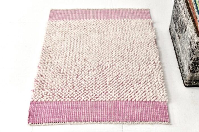 pink kilim pompom in wool 7841