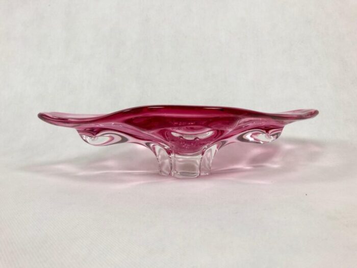 pink platter from chribska glassworks 1960s 8