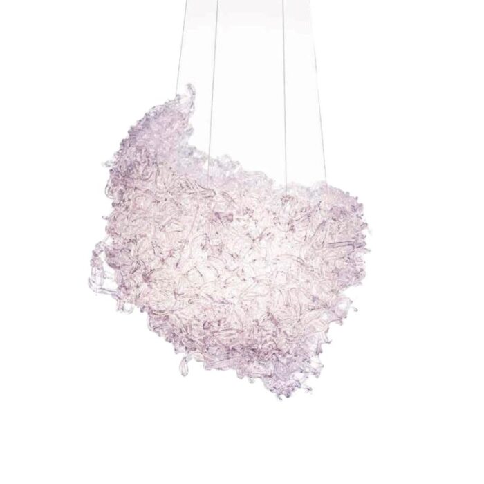 pink resin chandelier by jacopo foggini 7335