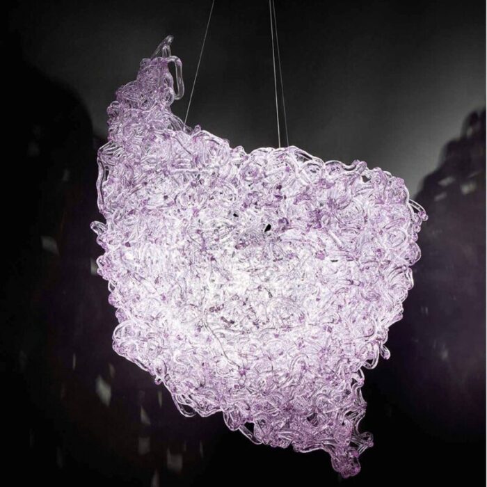 pink resin chandelier by jacopo foggini 8076