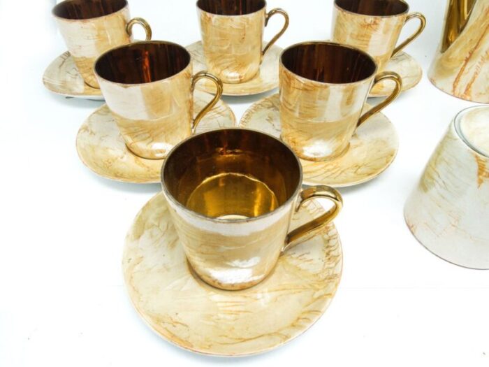 polish art deco coffee set from walbrzych 1970s set of 15 13