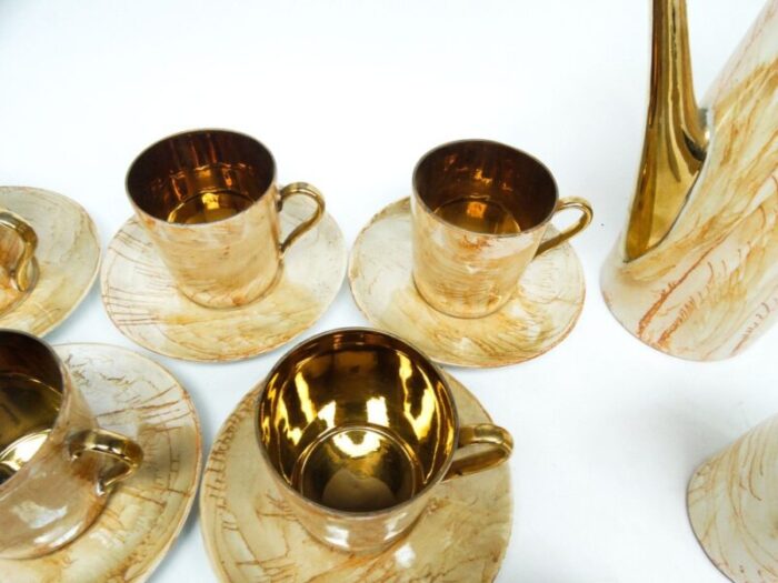 polish art deco coffee set from walbrzych 1970s set of 15 4