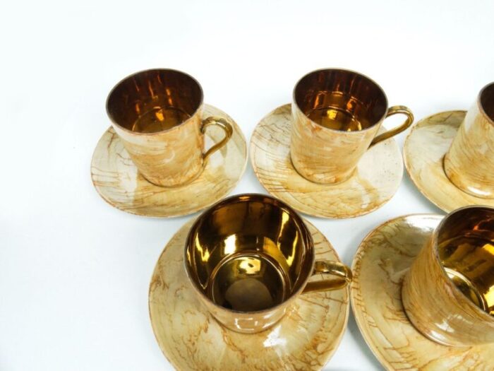 polish art deco coffee set from walbrzych 1970s set of 15 6