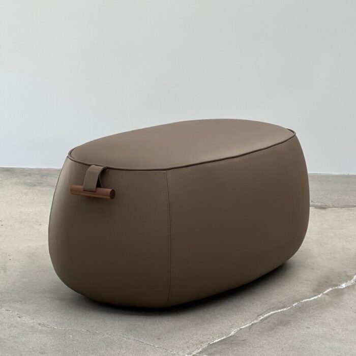 porada lagom medium leather ottoman 7505