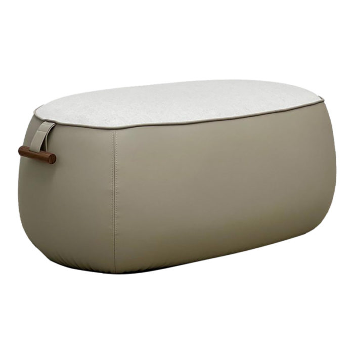 porada lagom medium velvet leather ottoman 4783