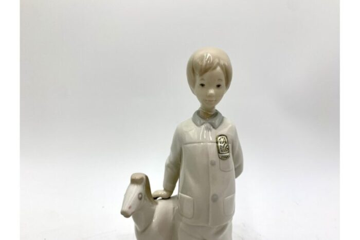 porcelain figurine of a boy from lladro spain 1970s 3