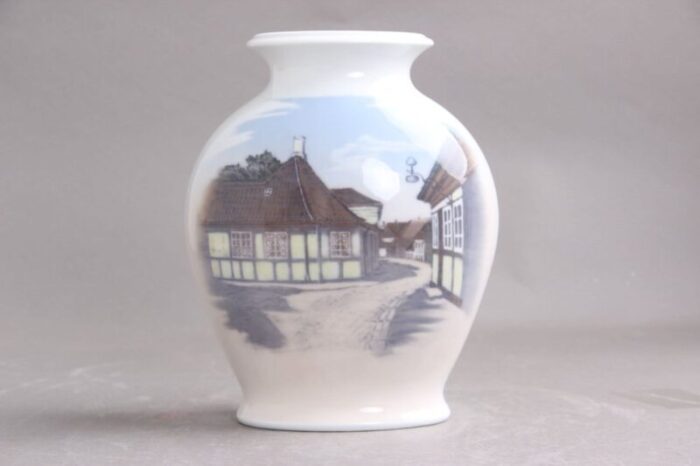 porcelain vase with house of h c andersen decoration from royal copenhagen 1980s 1