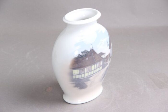 porcelain vase with house of h c andersen decoration from royal copenhagen 1980s 2