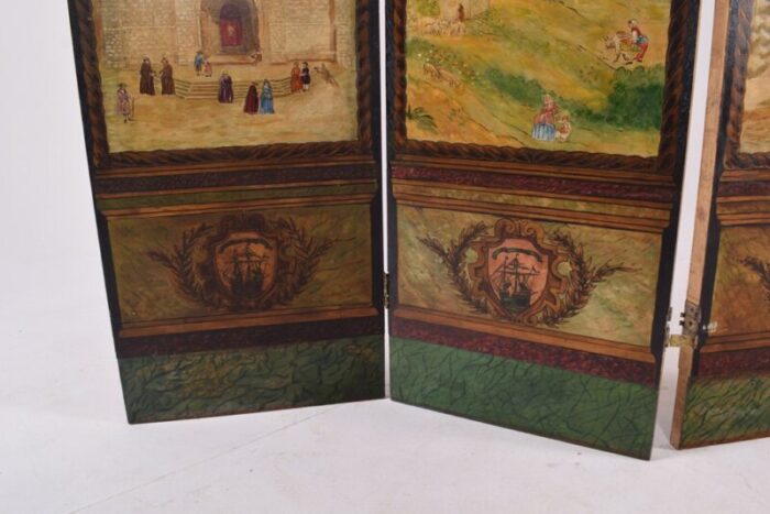 portuguese hand painted dressing screen 1850s 2