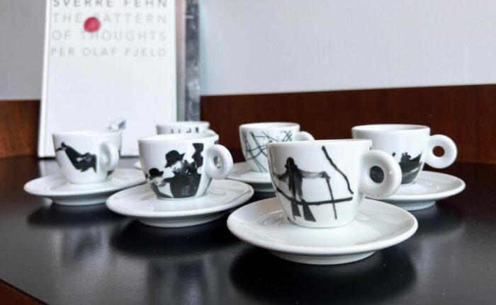 rare mario giacomelli for illy set of espresso cups and saucers set of 6 1938