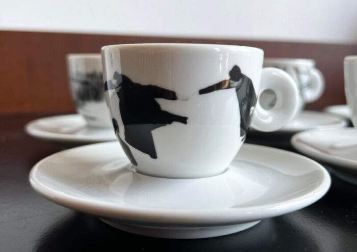 rare mario giacomelli for illy set of espresso cups and saucers set of 6 9815