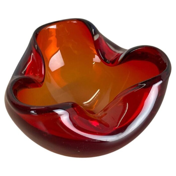 red murano glass bowl or ashtray italy 1970s 1