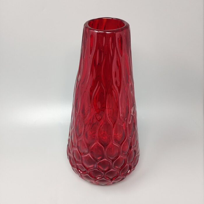 red murano glass vase from ca dei vetrai italy 1960s 2