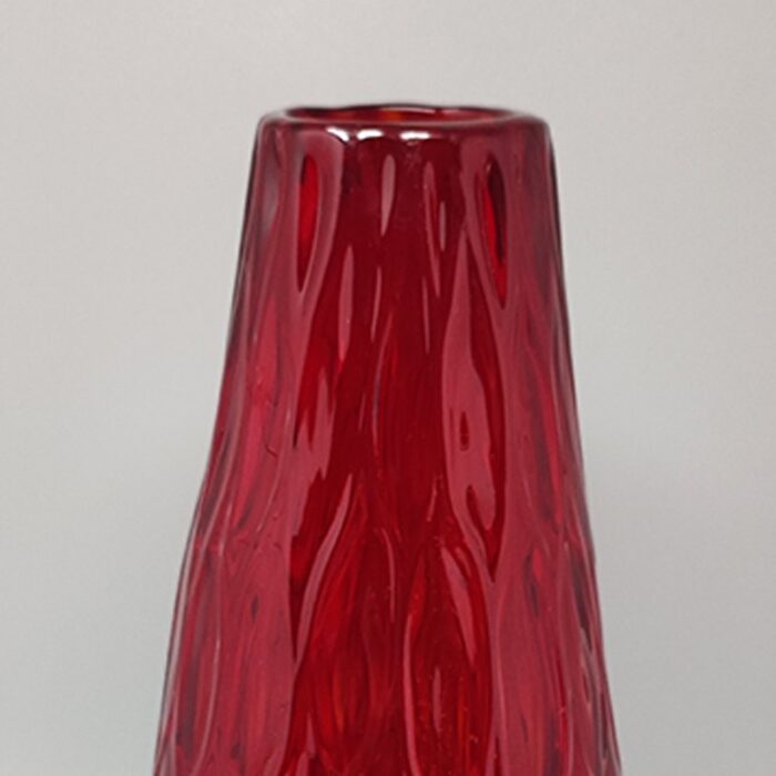 red murano glass vase from ca dei vetrai italy 1960s 3