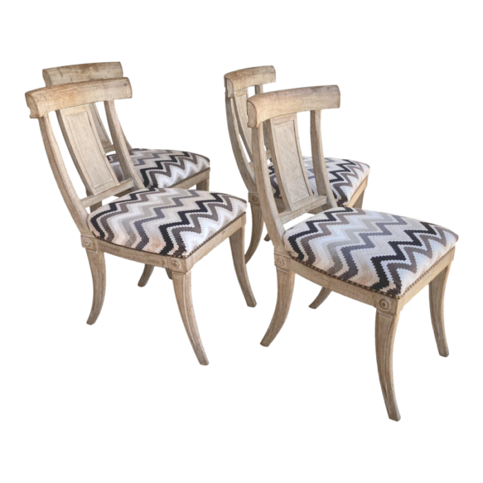 restoration hardware klismos dining chairs in rustic weathered oak finish set of 4 4901