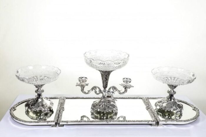 rococo silver plate centrepiece 1