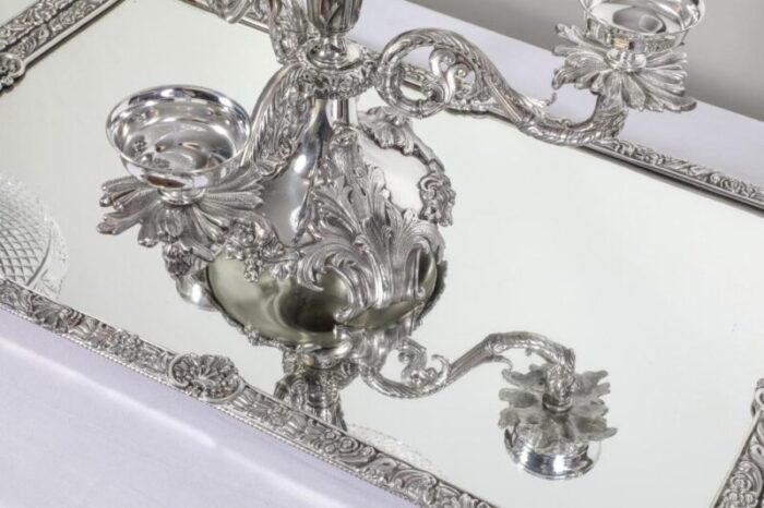 rococo silver plate centrepiece 12