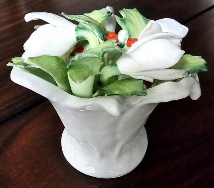 royal doulton english fine bone china flower bouquet in flower pot 6548