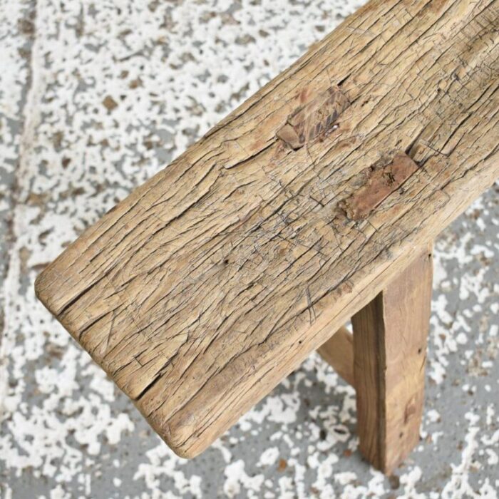 rustic elm wooden stool 3397