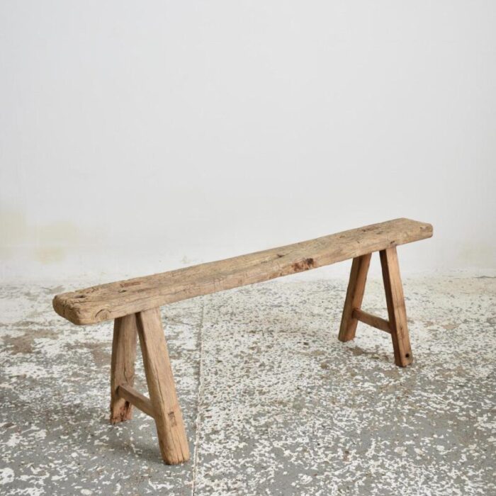 rustic elm wooden stool 5572