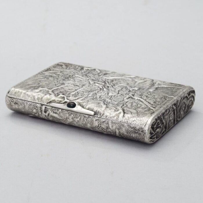 samodorok silver cigarette box russia 1920s 1