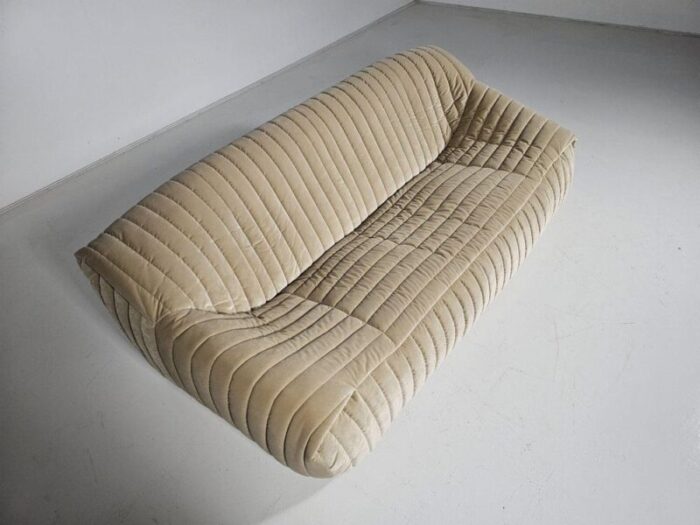 sandra 3 seater sofa with ottoman by annie hieronimus for cinna 1970s set of 2 9825