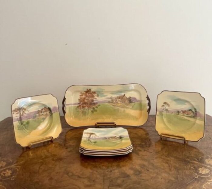 sandwich plates from royal doulton 1920s set of 4 1