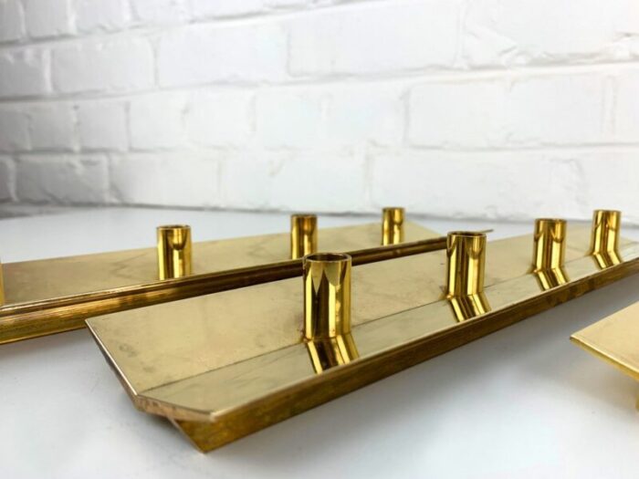 scandinavian no 69 candleholder in brass by pierre forsell for skultuna 1960s 13