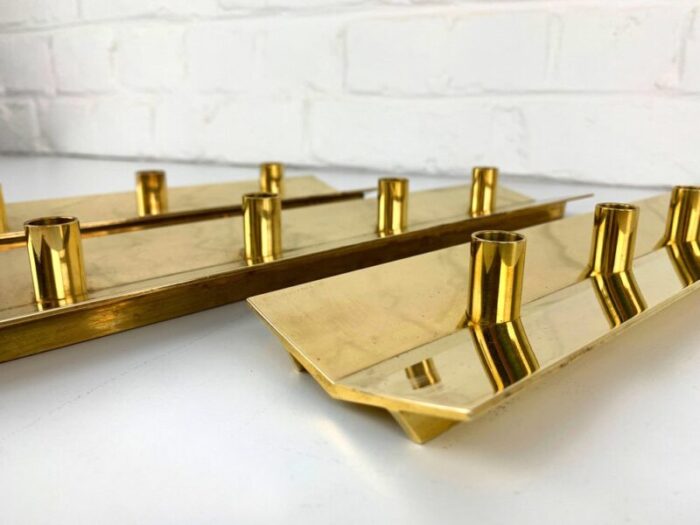 scandinavian no 69 candleholder in brass by pierre forsell for skultuna 1960s 14