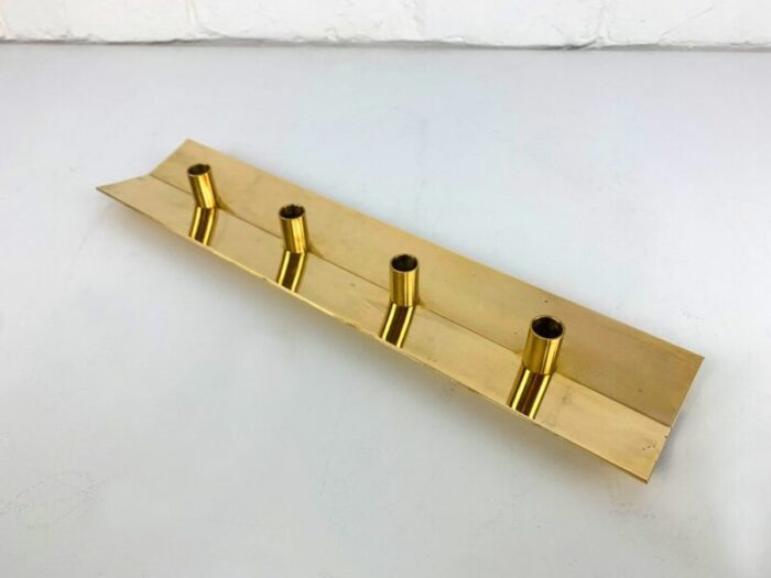 scandinavian no 69 candleholder in brass by pierre forsell for skultuna 1960s 2