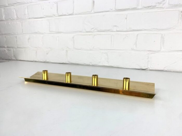 scandinavian no 69 candleholder in brass by pierre forsell for skultuna 1960s 3