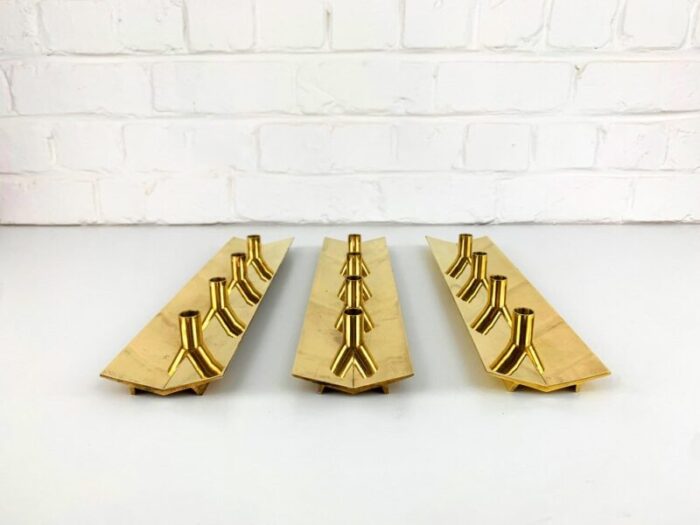 scandinavian no 69 candleholder in brass by pierre forsell for skultuna 1960s 8