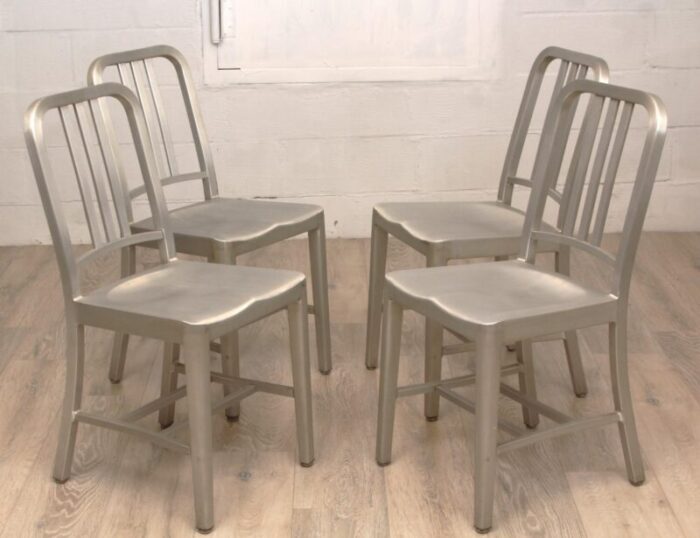 set of 4 emeco navy 1006 chairs 7105