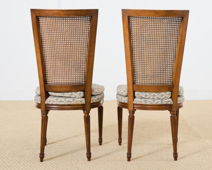 set of six french louis xvi style cane dining chairs 2574