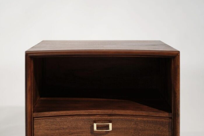 set of walnut concave bedside tables by paul frankl c 1950s 4878