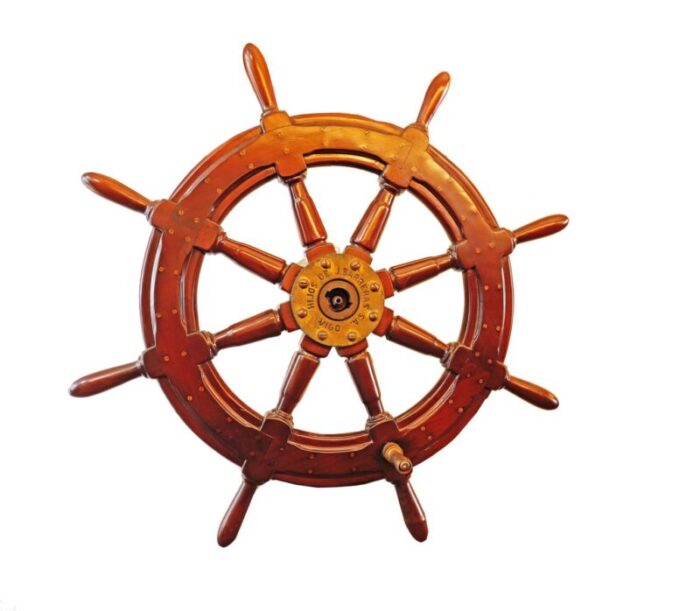 ship steering wheel from sons of j barrera 1950s 1