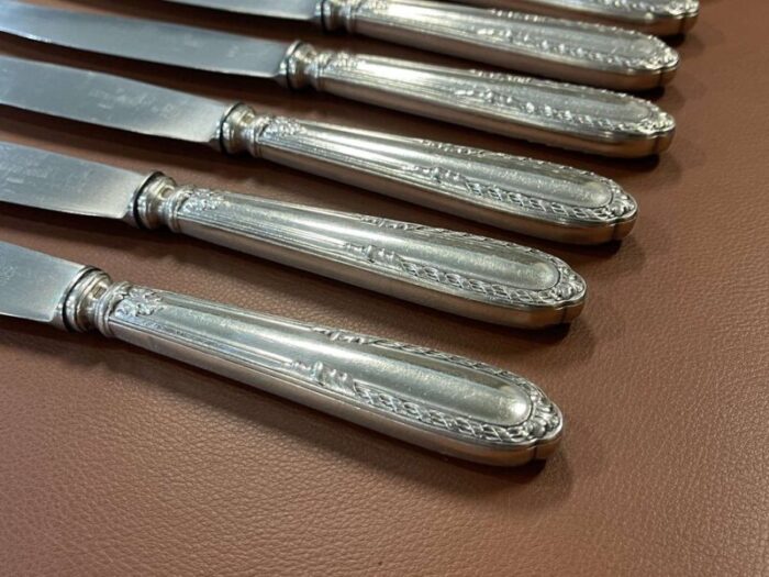 silver metal and stainless steel knives from paris ravinet set of 12 5