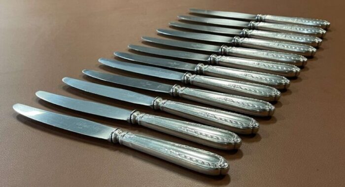 silver metal and stainless steel knives from paris ravinet set of 12 6