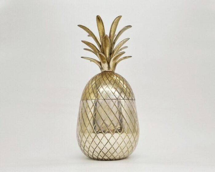 silver plated brass pineapple 1960s 1