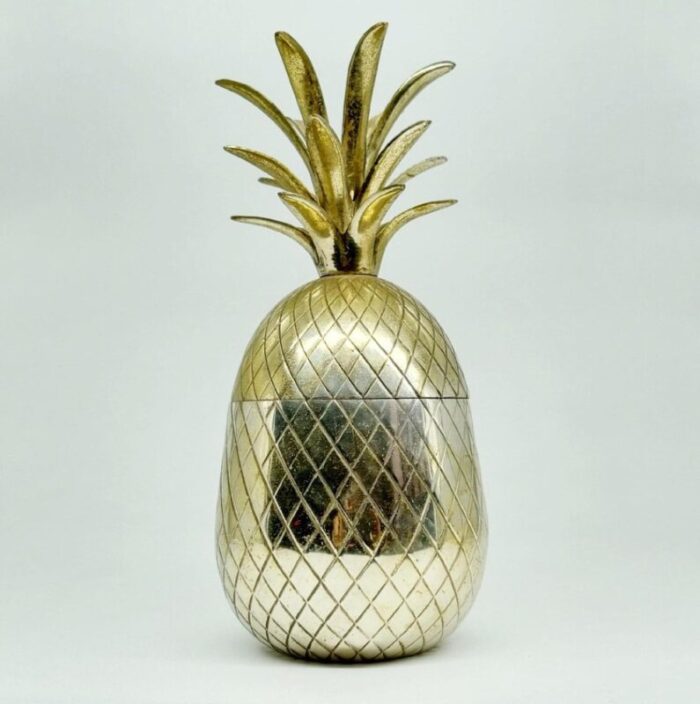 silver plated brass pineapple 1960s 11