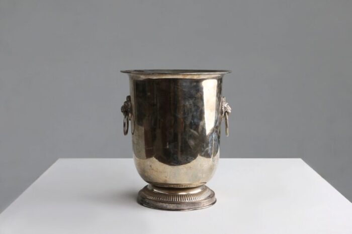 silver plated ice bucket 1900s 1