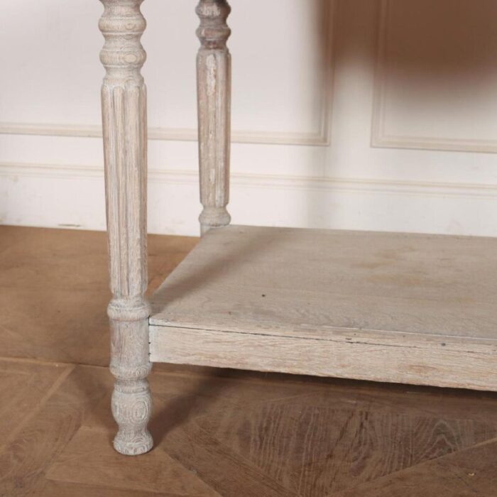 small bleached oak drapers table 1890s 7777