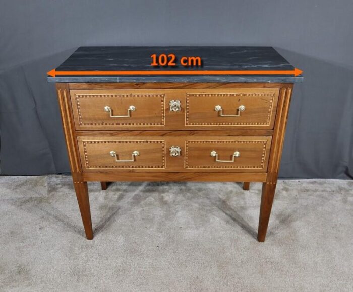 small early 19th century louis xvi regional walnut chest of drawers 2414