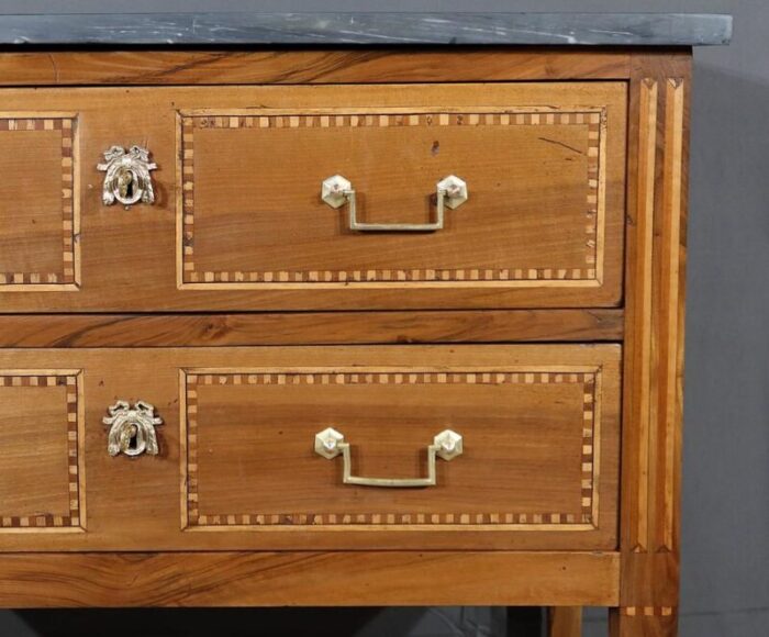 small early 19th century louis xvi regional walnut chest of drawers 5312