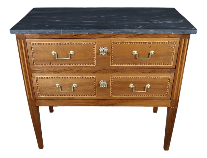 small early 19th century louis xvi regional walnut chest of drawers 6889